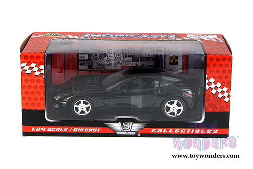 Showcasts Collectibles - Chevy Corvette C6 Hardtop (2005, 1/24 scale diecast model car, Black) 73270AC/BK