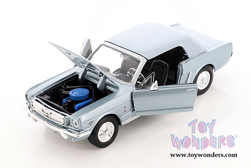Showcasts Collectibles - Ford Mustang Hardtop (1964 1/2, 1/24 scale diecast model car, Light Blue) 73273AC/BU