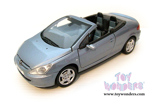 Showcasts Collectibles - Peugeot 307CC Convertible (1/24 scale diecast model car, Blue) 73286BU