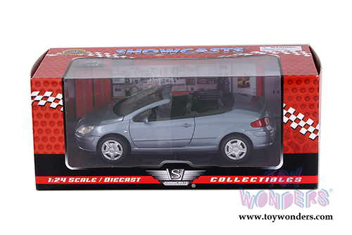 Showcasts Collectibles - Peugeot 307CC Convertible (1/24 scale diecast model car, Blue) 73286BU
