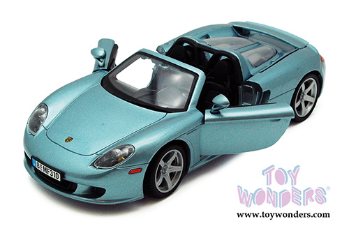 Showcasts Collectibles - Porsche Carrera GT Convertible (1/24 scale diecast model car, Dark Silver) 73305SV/6