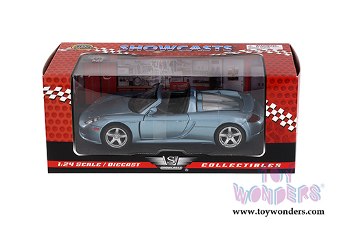 Showcasts Collectibles - Porsche Carrera GT Convertible (1/24 scale diecast model car, Dark Silver) 73305SV/6