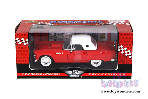 Showcasts® Collectibles - Ford Thunderbird Closed Convertible (1956, 1/24 scale diecast model car, Red) 73312AC/R