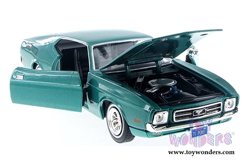 Showcasts Collectibles - Ford Mustang Sportsroof Hardtop (1971, 1/24 scale diecast model car, Green) 73327AC/GN