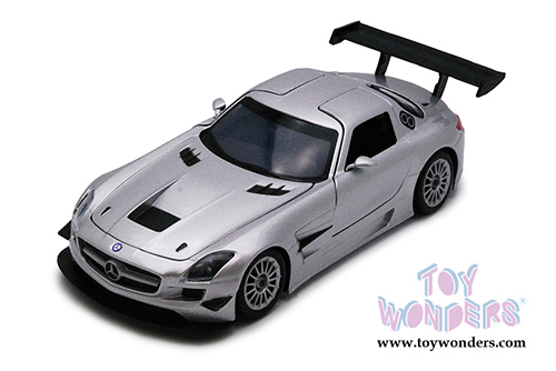 Showcasts Collectibles - Mercedes-Benz SLS AMG GT3 Hardtop (1/24 scale diecast model car, Silver) 73356SV/6