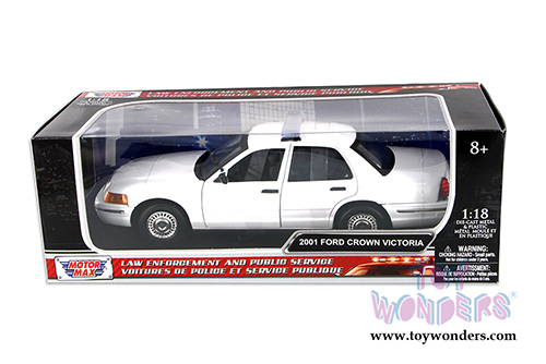 Motormax - Ford Crown Victoria Undecorated Police Hard Top (2001, 1/18 scale diecast model car, White) 73517