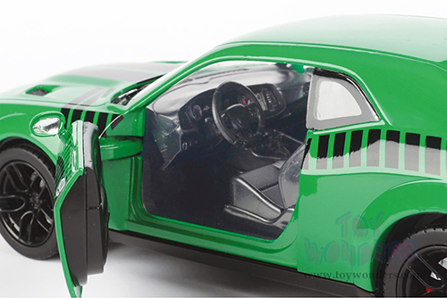 Motormax GT Racing - Dodge Challenger SRT Hellcat Widebody (2018, 1/24 scale diecast model car, Green) 73786GN