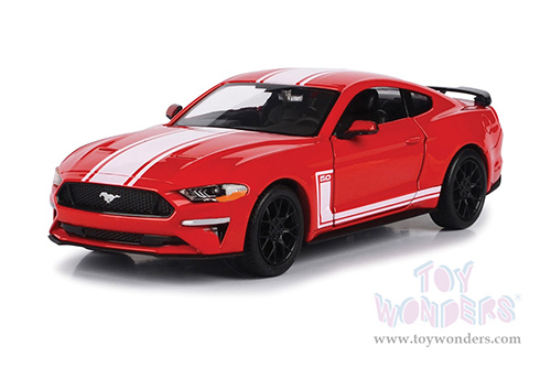 Motormax GT Racing - Ford Mustang GT Hardtop (2018, 1/24 scale diecast model car, Red/White) 73787R