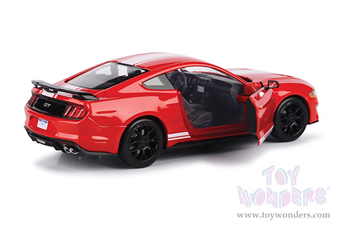 Motormax GT Racing - Ford Mustang GT Hardtop (2018, 1/24 scale diecast model car, Red/White) 73787R