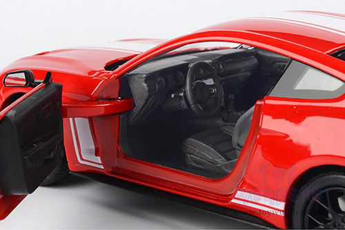 Motormax GT Racing - Ford Mustang GT Hardtop (2018, 1/24 scale diecast model car, Red/White) 73787R