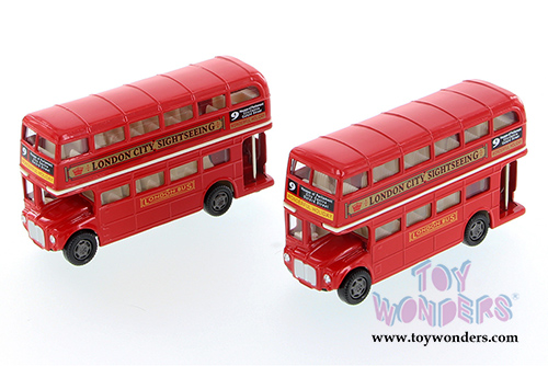 Showcasts® Collectibles - London Double Decker Bus Hardtop (4.75" diecast model car, Red) 76002D