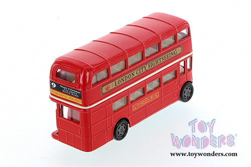 Showcasts® Collectibles - London Double Decker Bus Hardtop (4.75" diecast model car, Red) 76002D