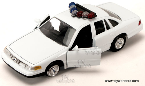 Motormax - Crown Police Car (1998, 1:24, White) 76102W