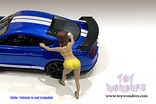 American Diorama Figurine - Bikini Car Wash Girl - Stephanie (1/18 scale, Yellow) 76266