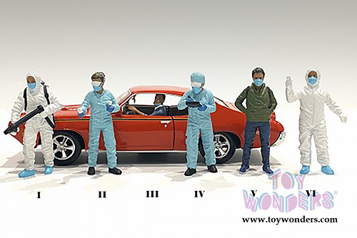 American Diorama Figurine - Hazmat Crew - Figure III (1/24 scale, Blue) 76369