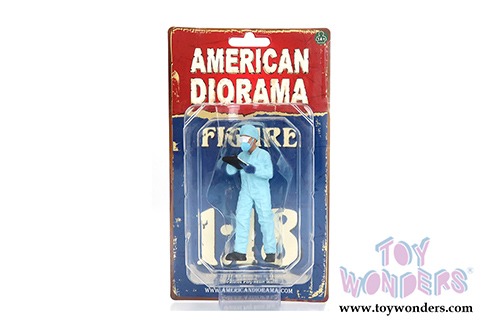 American Diorama Figurine - Hazmat Crew - Figure IV (1/18 scale, Light Blue) 76270