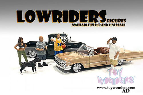 American Diorama Figurine - Lowriderz Figure III (1/18 scale, Yellow/Blue) 76275