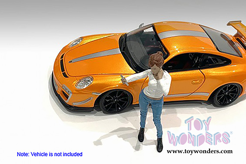 American Diorama Figurine - Car Meet 1 Figure I (1/18 scale, White/Blue) 76277