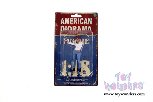 American Diorama Figurine - Car Meet 1 Figure I (1/18 scale, White/Blue) 76277