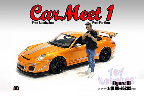 American Diorama Figurine - Car Meet 1 Figure VI (1/18 scale, Black/Blue) 76282