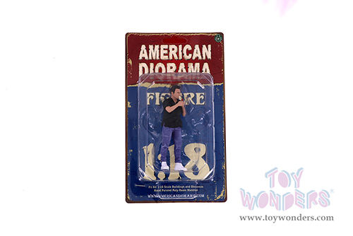 American Diorama Figurine - Car Meet 1 Figure VI (1/18 scale, Black/Blue) 76282
