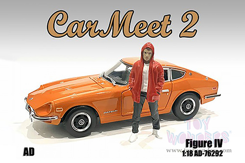 American Diorama Figurine - Car Meet 2 Figure IV (1/18 scale, Red/Black) 76292