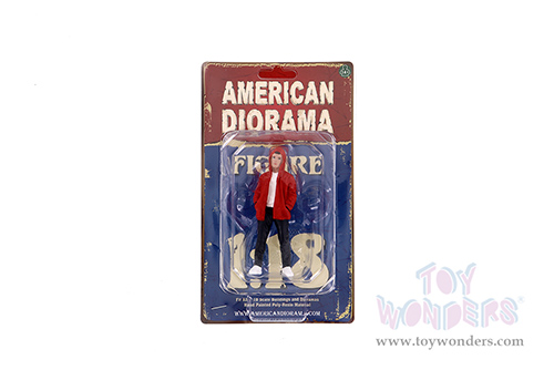 American Diorama Figurine - Car Meet 2 Figure IV (1/18 scale, Red/Black) 76292