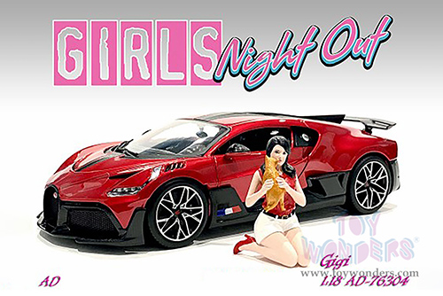 American Diorama Figurine - Girls Night Out - Gigi (1/18  scale, Red/White) 76304