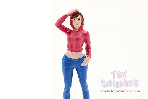 American Diorama Figurine - Girls Night Out - Jessie (1/18  scale, Hot Pink/Blue) 76306