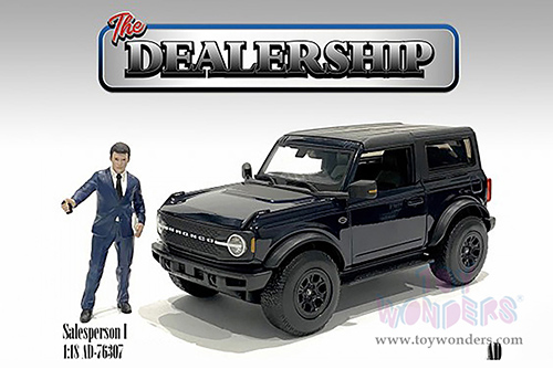 American Diorama Figurine - The Dealership - Male Salesperson (1/18  scale, Blue) 76307