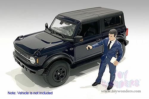 American Diorama Figurine - The Dealership - Male Salesperson (1/24  scale, Blue) 76407