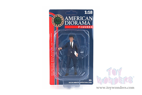 American Diorama Figurine - The Dealership - Male Salesperson (1/18  scale, Blue) 76307