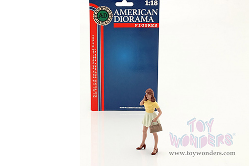 American Diorama Figurine - The Dealership - Customer II (1/18  scale, Yellow/Light Green) 76309