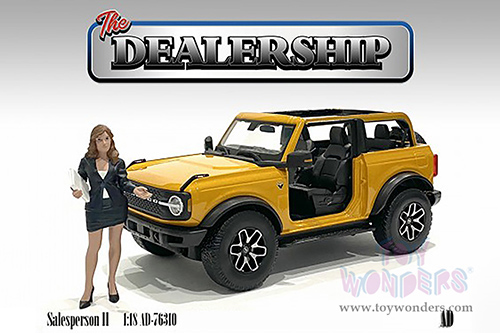 American Diorama Figurine - The Dealership - Female Salesperson (1/18  scale, Black) 76310