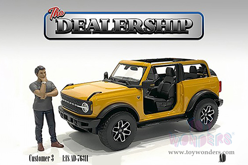 American Diorama Figurine - The Dealership - Customer III (1/18  scale, Gray/Blue) 76311