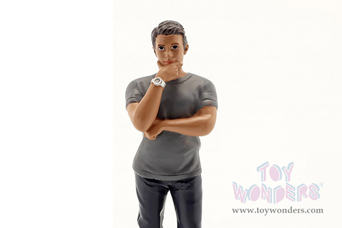 American Diorama Figurine - The Dealership - Customer III (1/24  scale, Gray/Blue) 76411