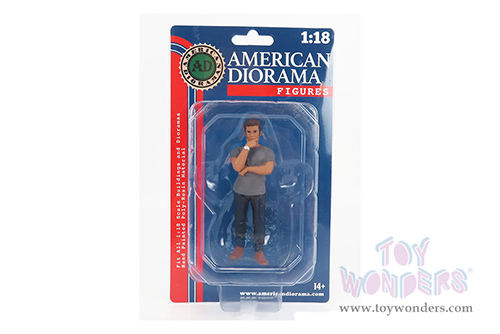 American Diorama Figurine - The Dealership - Customer III (1/18  scale, Gray/Blue) 76311