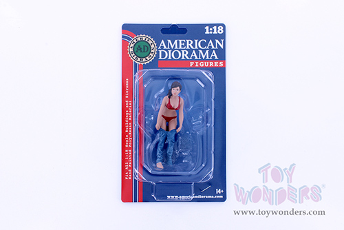 American Diorama Figurine - Beach Girls - Gina (1/18 scale, Red/Blue) 76314