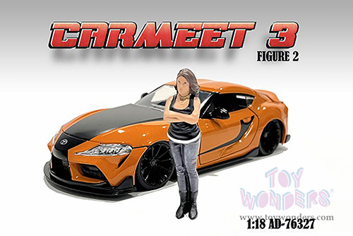 American Diorama Figurine - Car Meet 3 Figure 2 (1/18 scale, Black/Gray) 76327