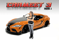 American Diorama Figurine - Car Meet 3 Figure 2 (1/18 scale, Black/Gray) 76327