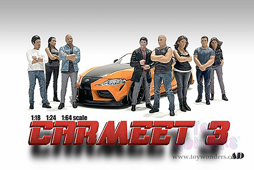 American Diorama Figurine - Car Meet 3 Figure 2 (1/18 scale, Black/Gray) 76327