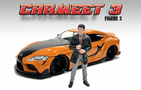 American Diorama Figurine - Car Meet 3 Figure 3 (1/18 scale, Black/Gray) 76328