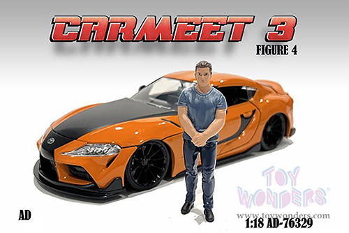 American Diorama Figurine - Car Meet 3 Figure 4 (1/18 scale, Gray/Dark Blue) 76329