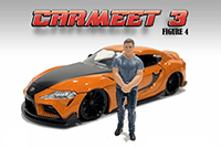 American Diorama Figurine - Car Meet 3 Figure 4 (1/18 scale, Gray/Dark Blue) 76329