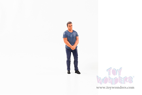 American Diorama Figurine - Car Meet 3 Figure 4 (1/18 scale, Gray/Dark Blue) 76329