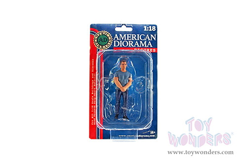 American Diorama Figurine - Car Meet 3 Figure 4 (1/18 scale, Gray/Dark Blue) 76329