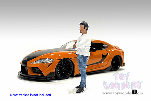 American Diorama Figurine - Car Meet 3 Figure 8 (1/24 scale, White/Blue) 76433