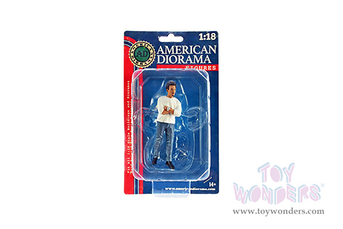 American Diorama Figurine - Car Meet 3 Figure 8 (1/18 scale, White/Blue) 76333