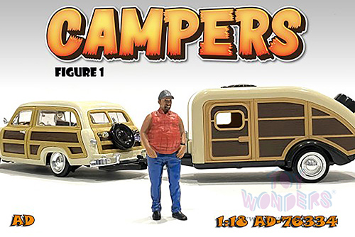 American Diorama Figurine - Campers Figure 1 (1/18 scale, White/Blue) 76334