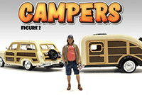 American Diorama Figurine - Campers Figure 2 (1/18 scale, Brown/Blue) 76335